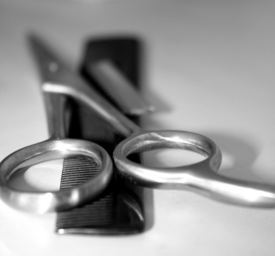 Scissors and a comb